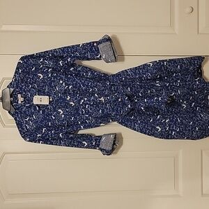 LL BEAN Signature Blue Shirt Dress